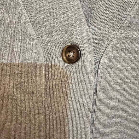 Grey Button Front Cardigan with Pockets Women's size XL - Picture 6 of 7